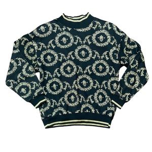 VINTAGE Black & Metallic Gold Sweater